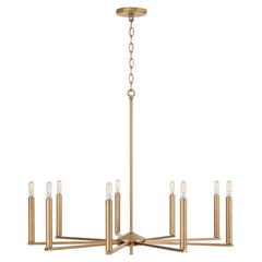 Portman 9-Light Chandelier - Aged Brass