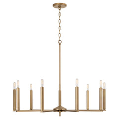 Portman 9-Light Chandelier - Aged Brass