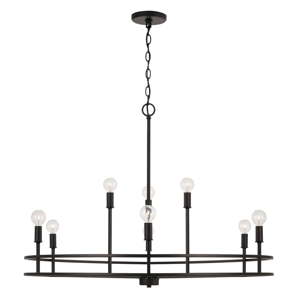 Fuller 9-Light Chandelier - Matte Black