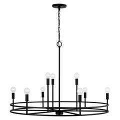 Fuller 9-Light Chandelier - Matte Black
