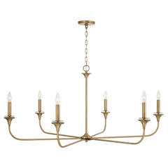 Presley 6-Light Chandelier - Aged Brass