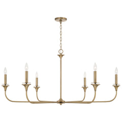 Presley 6-Light Chandelier - Aged Brass
