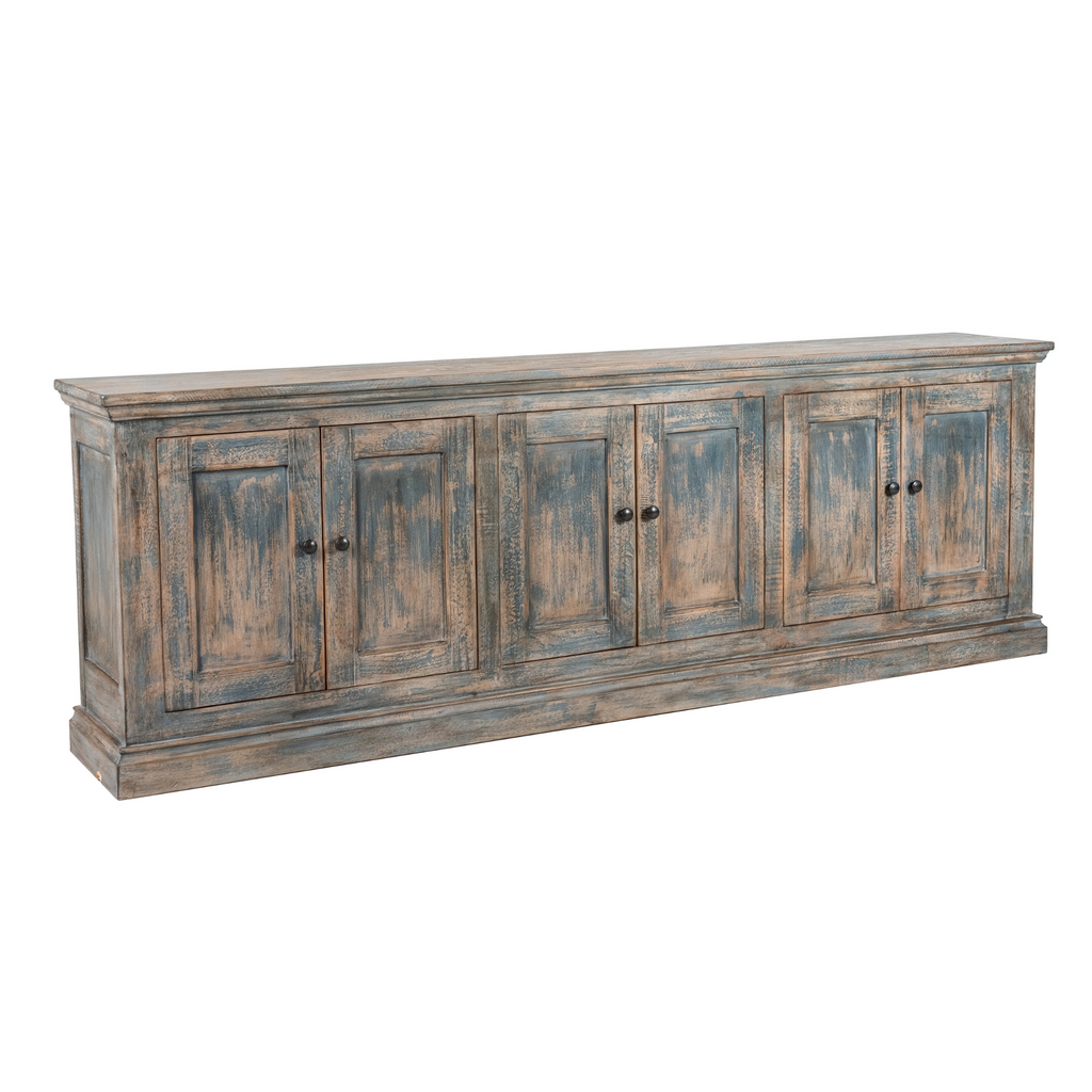 Mira 6-Door Sideboard - Antique Blue