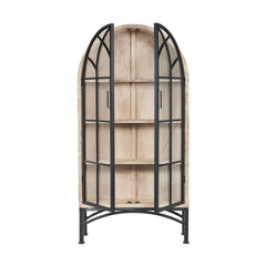 Vickie Arched Cabinet - White Wash