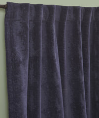 Crushed Vellvet Drapery Panel - Navy
