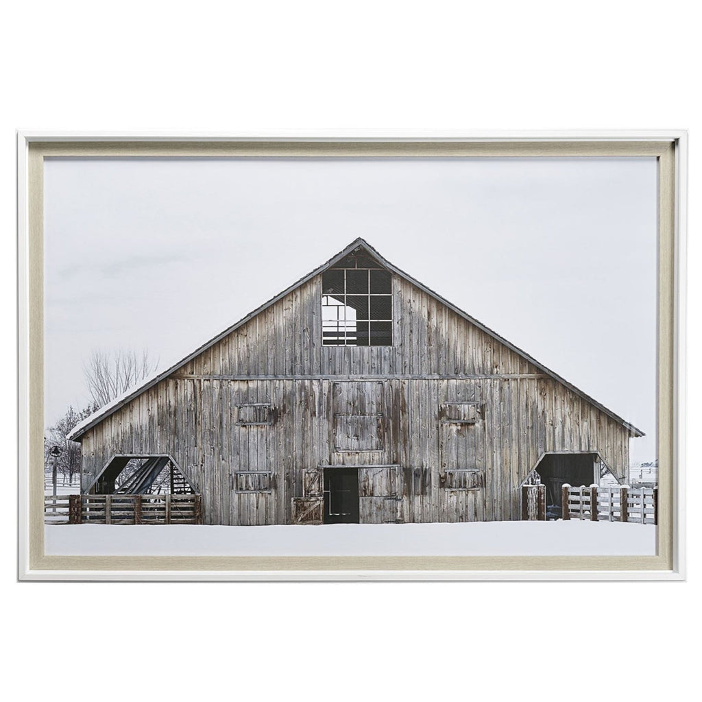 Framed Art - Winter Barn
