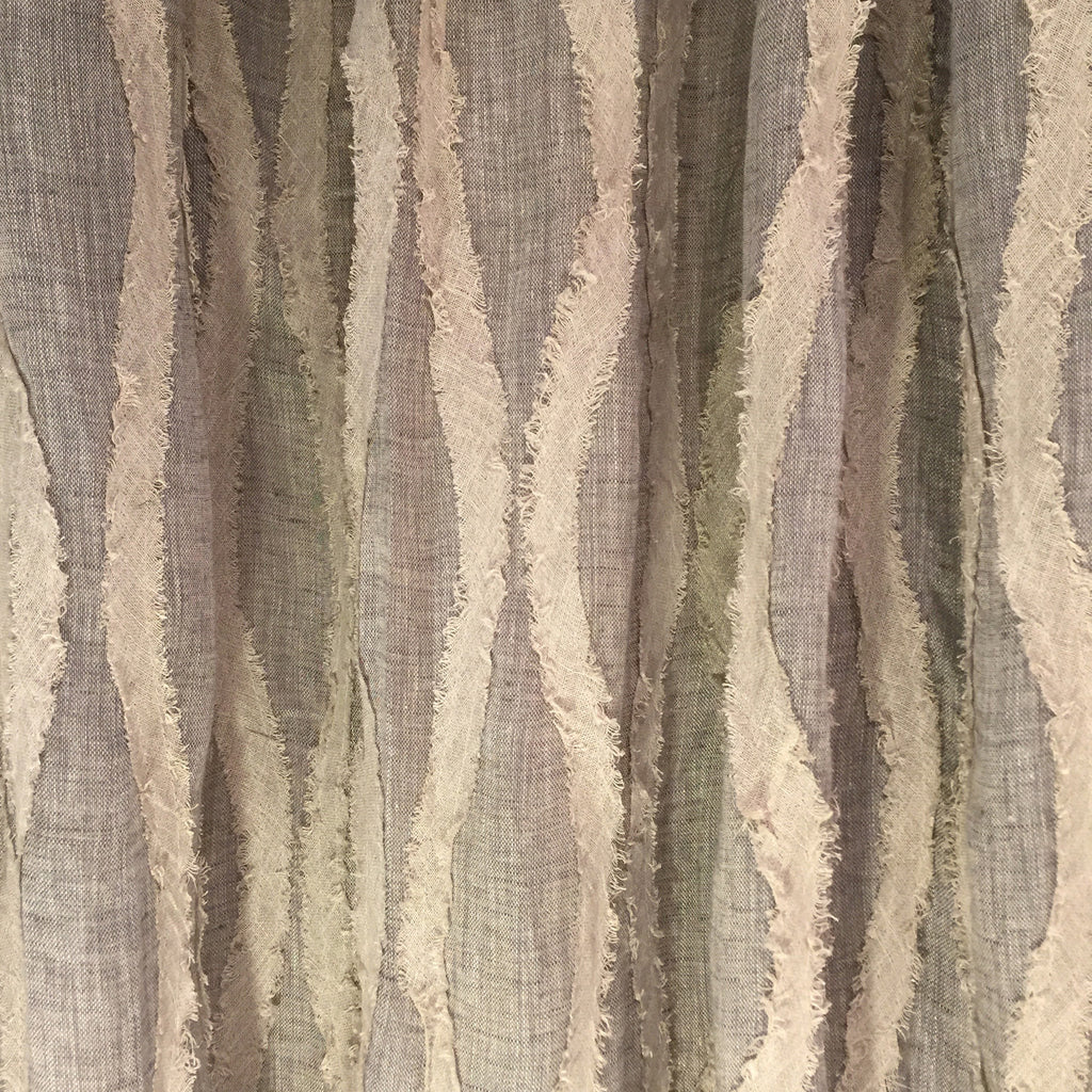 Grey Linen Fraying Drapery Panel