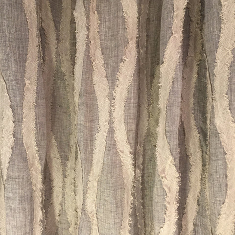 Grey Linen Fraying Drapery Panel