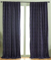Crushed Vellvet Drapery Panel - Navy