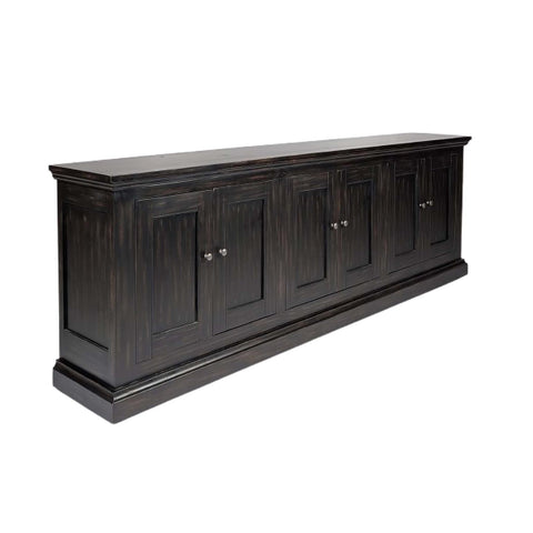Mira 6-Door Sideboard - Washed Black