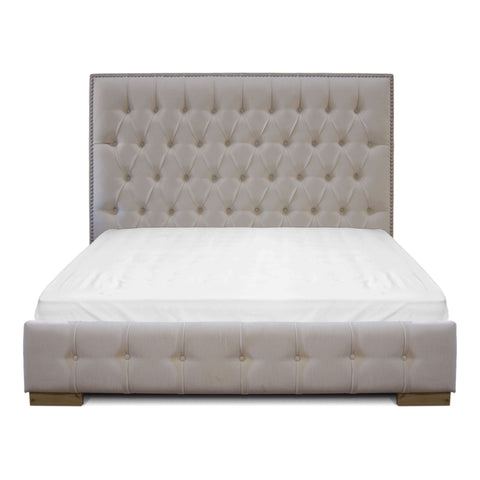 Moon Diamond-Tufted Bed Frame