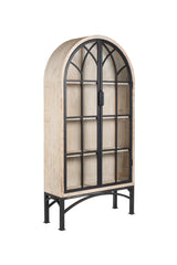 Vickie Arched Cabinet - White Wash