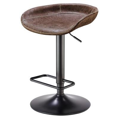 Vogue Gaslift Counter Stool Vintage Coffee Brown