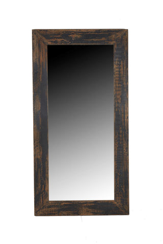 Antiqued Black Leaner Mirror