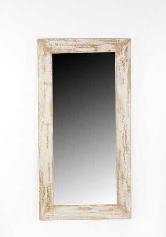 Antiqued Grey Leaner Mirror