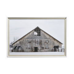 Framed Art - Winter Barn