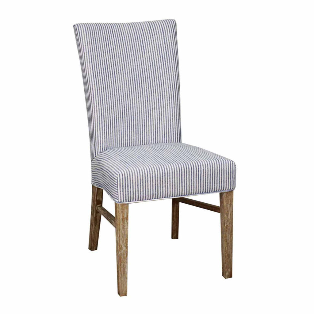 Milton Dining Chair – Blue and White Stripe