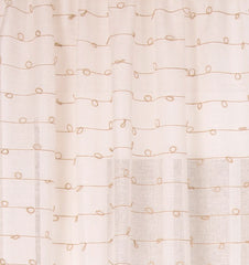 Linen Jute Knots Drapery Panel - White